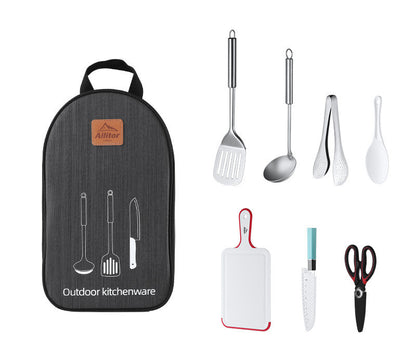 Outdoor Picnic Storage Bag With BBQ Cooking Set