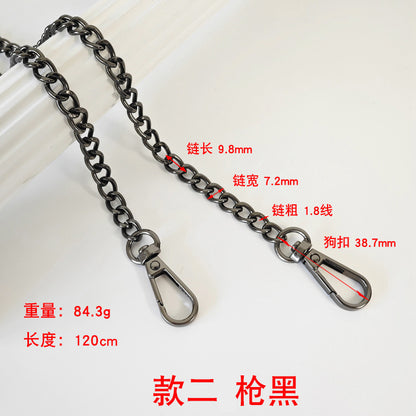 Metal Bag Chain With Woven Shoulder Strap For DIY