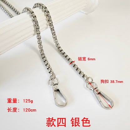 Metal Bag Chain With Woven Shoulder Strap For DIY