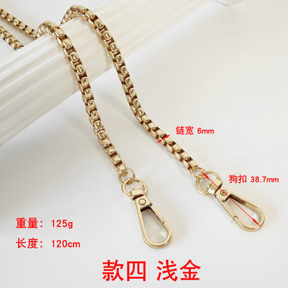 Metal Bag Chain With Woven Shoulder Strap For DIY