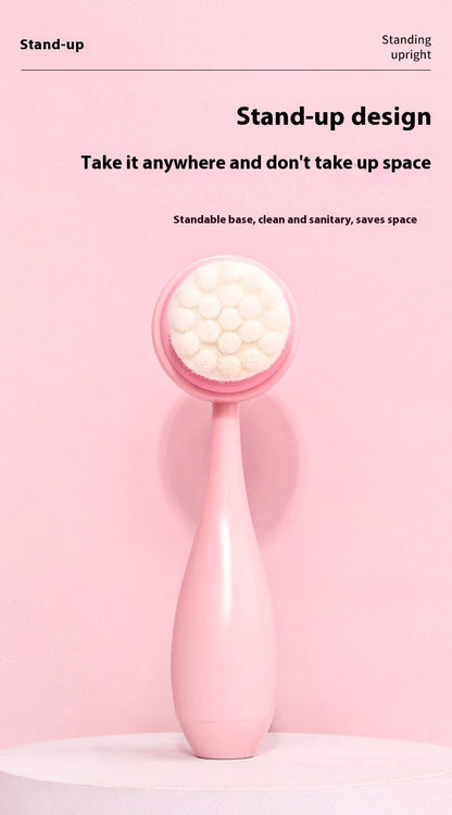 Facial Brush & Coral Fleece Hair Band Set
