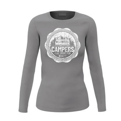 Camping Seal Women Long Sleeve Shirt