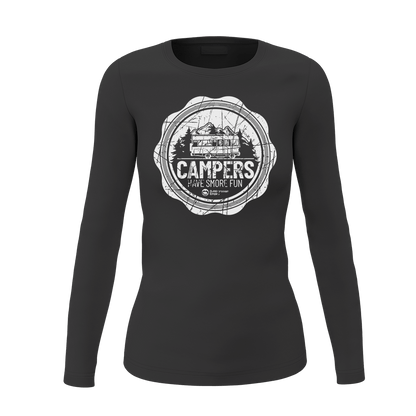 Camping Seal Women Long Sleeve Shirt
