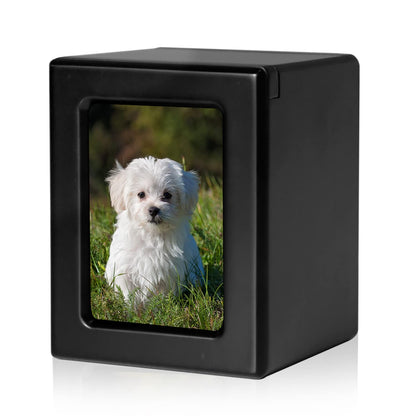 PCS Pet Urns for Dogs Ashes Dog Photo Urn Pet Cremation Box Urns for Dog Ashes Dog Ashes Urn Black-Small