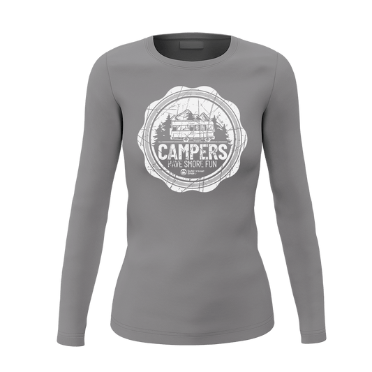 Camping Seal Women Long Sleeve Shirt